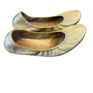 Tieks By Gavrieli Tan Brown Leather Comfort Foldable Flats Shoes Woman Sz 8